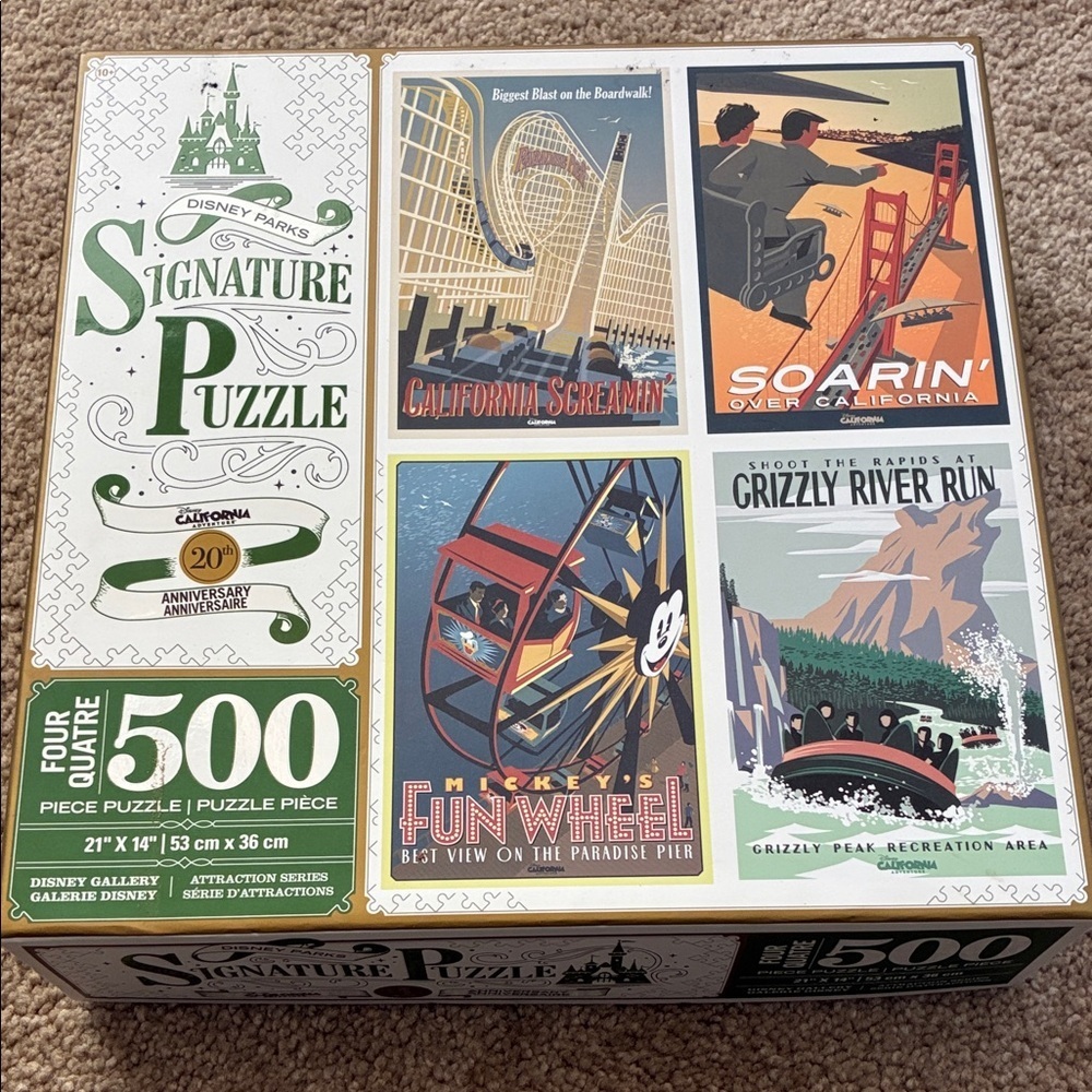 Disney California Park Signature Puzzle - Vibrant Multi-Color Adventure